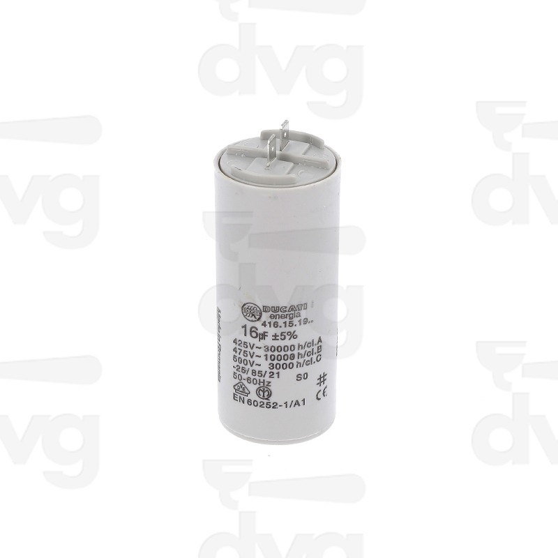 CONDENSATORE 16UF 450V D.40xH.92MM FASTON SEMPLICE SENZA CODOLO TN - TIPO NUOVO