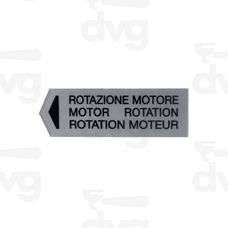 ETICHETTA ROTAZIONE MOTORE 