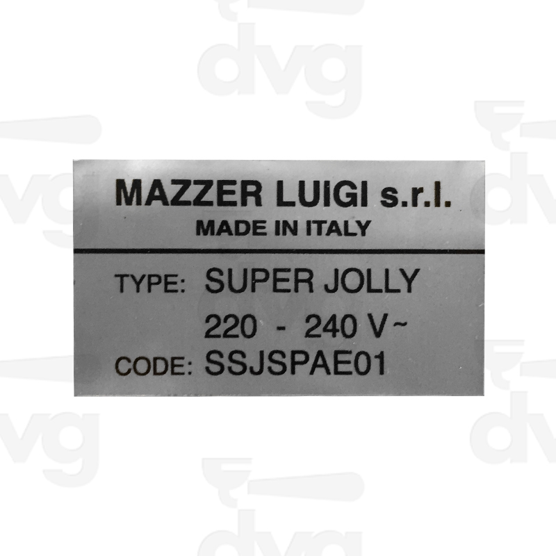ETICHETTA MOTORE SUPER JOLLY 220-240/50/1