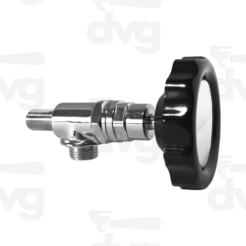 RUBINETTO K24 CROMATO CON VOLANTINO TIPO E61 CON TAPPO IN OTTONE CROMATO