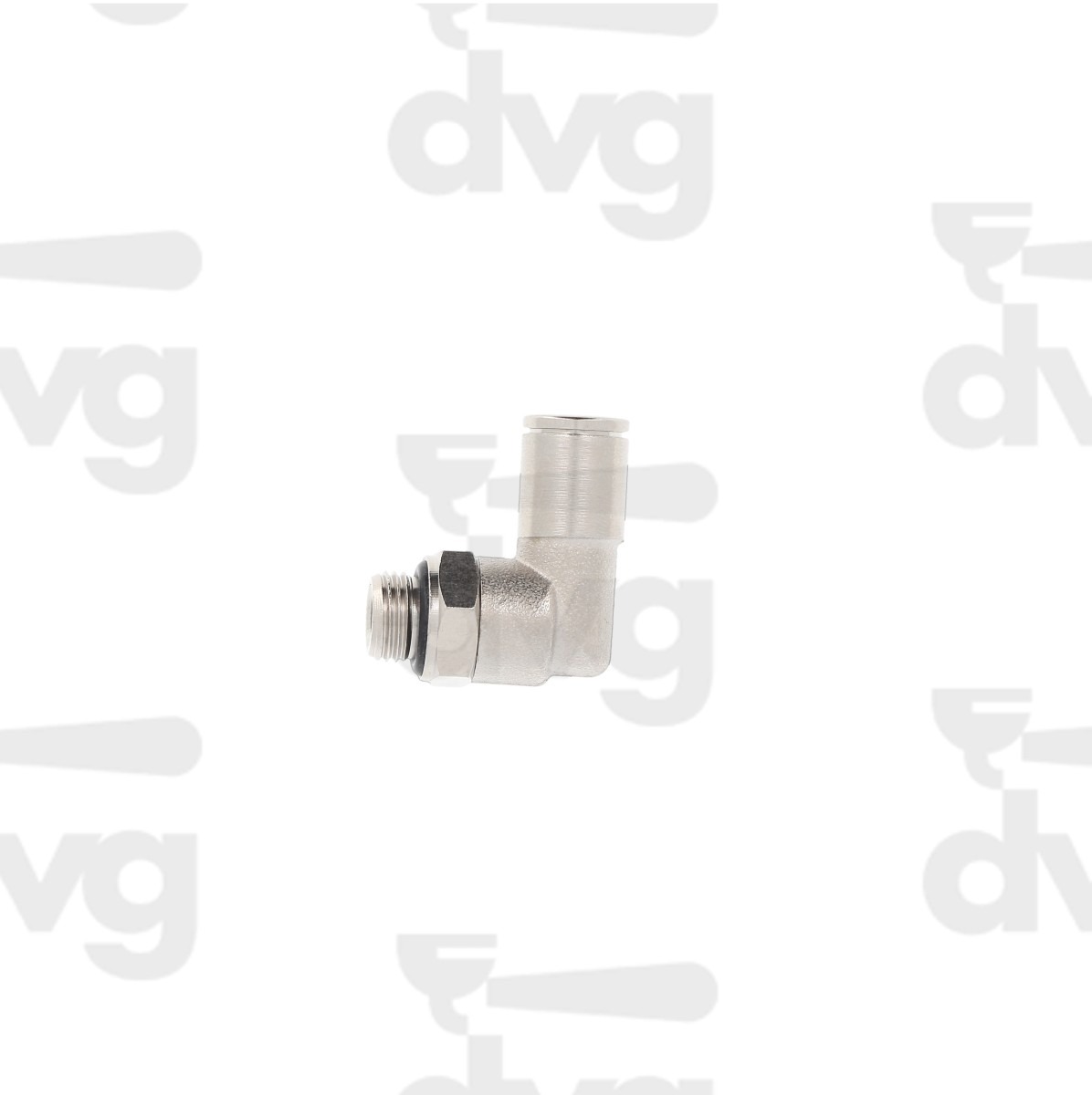RACCORDO OTTONE NICHELATO INNESTO RAPIDO A L MASCHIO 1/8" GIREVOLE - TUBO D.6MM