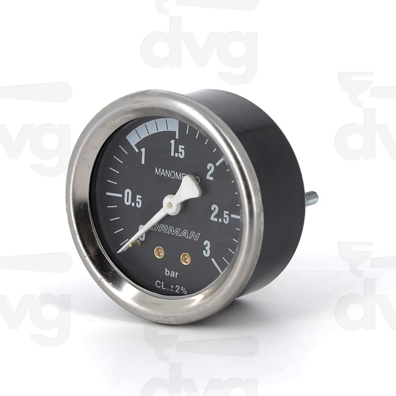 MANOMETRO CALDAIA D.60MM 0-3 BAR 1/8"M NERO - BEZZERA