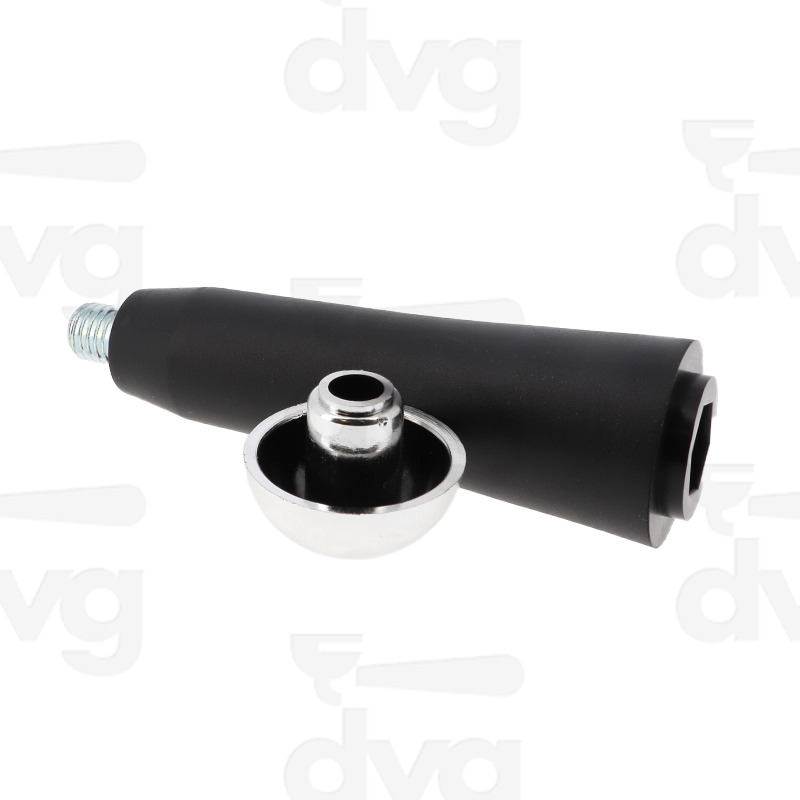 MANOPOLA PORTAFILTRO SOFT TOUCH TORPEDO NERA M12 CON TAPPO CROMATO
