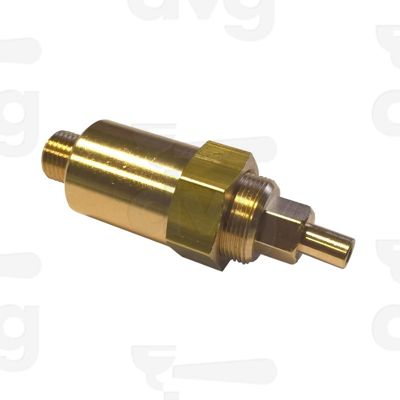 VALVOLA ESPANSIONE 1/4M REGOLABILE 10-14 BAR CON PORTAGOMMA D.7MM - ALTA TEMPERATURA