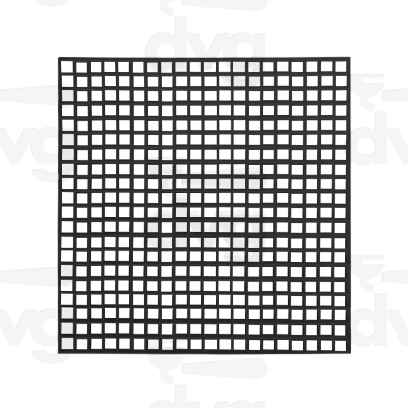 GRIGLIA SCALDATAZZE 210x210MM NERA POLIPROPILENE
