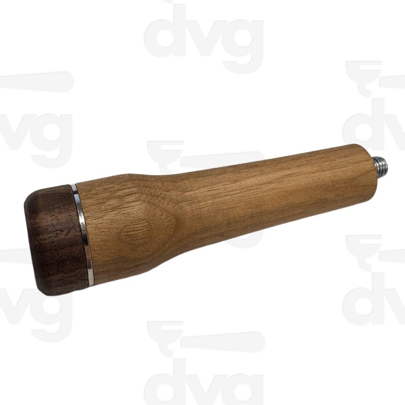 MANOPOLA PORTAFILTRO IN NOCE M10 BICOLOR CON GHIERA CROMATA 