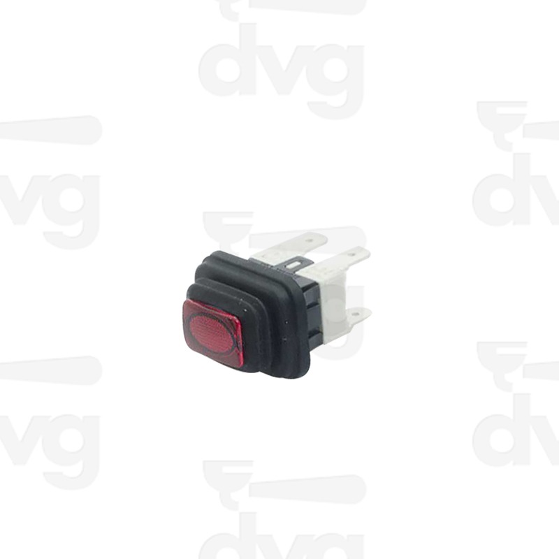 INTERRUTTORE BIPOLARE ROSSO 19X13MM 250VAC 16A OMOLOGATO UL