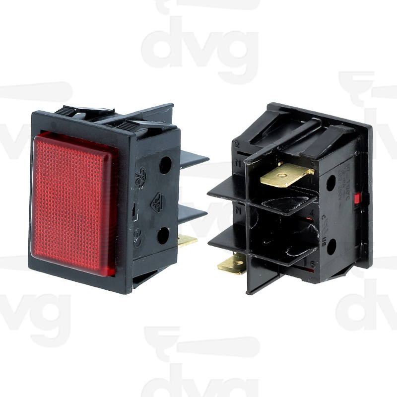 INTERRUTTORE TASTO BIANCO LED ROSSO