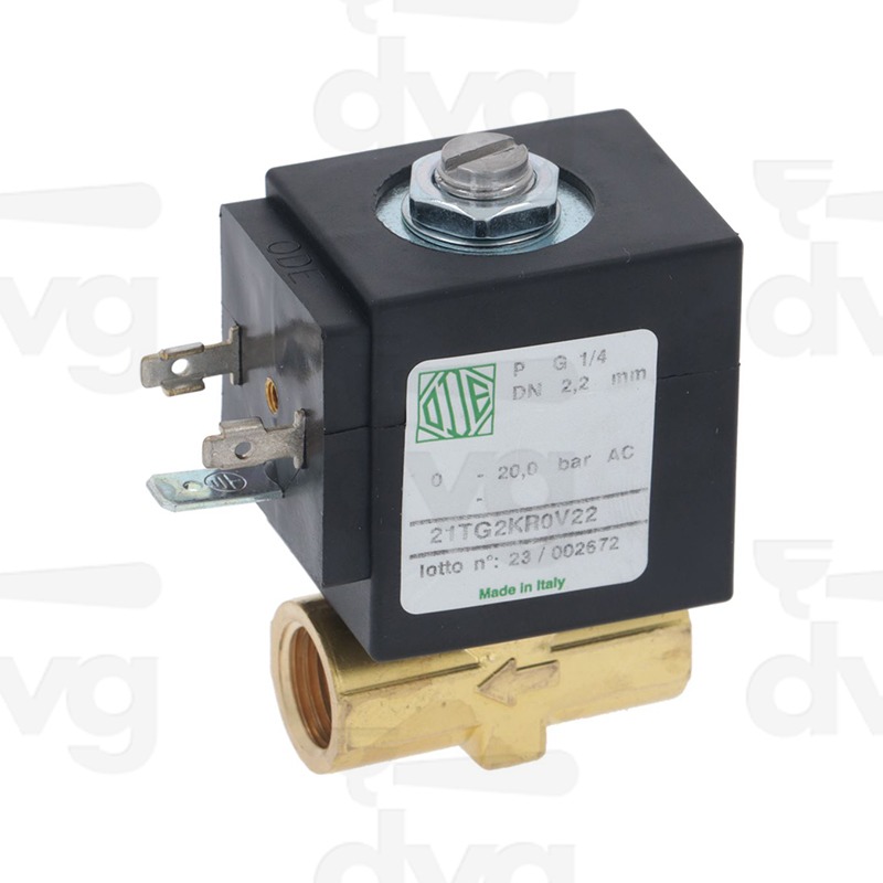 ELETTROVALVOLA NC 2VIE 1/4-1/4 220-230V 50/60Hz EPDM F2 CE PIEDINO FILETTATO