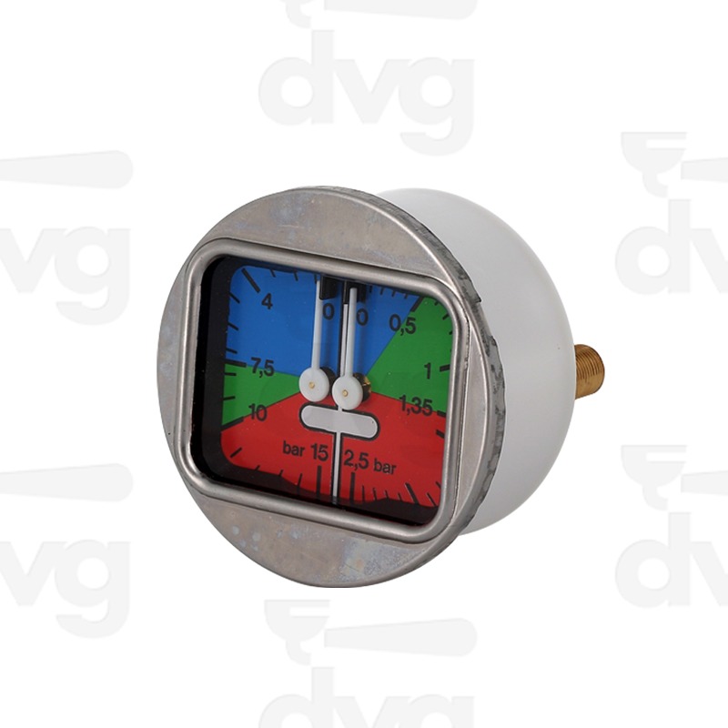 MANOMETRO CALDAIA POMPA D.63 0-2,5/0-15 BAR 1/8 SPAZIALE SUPER 3000
