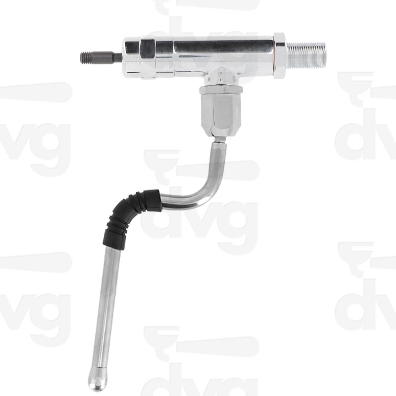 RUBINETTO VAPORE A LEVA 3/8 M8 INOX 185, SPRUZZATORE VAPORE ESAGONALE 3FX1,2MM