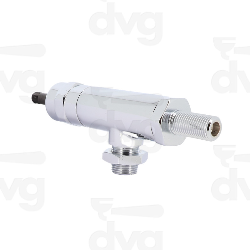 RUBINETTO A LEVA/JOISTICK ACQUA/VAPORE 1/4 M8 CON MEZZO DADO 3/8 CROMATO