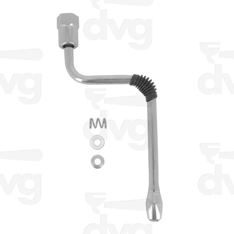 TUBO VAPORE D.10 INOX CON SPRUZZATORE 4 FORI
