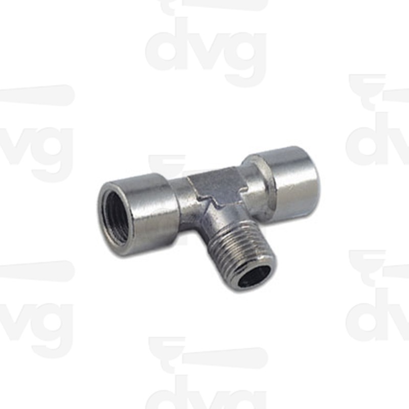 RACCORDO A T 1/4 FMF NICHELATO