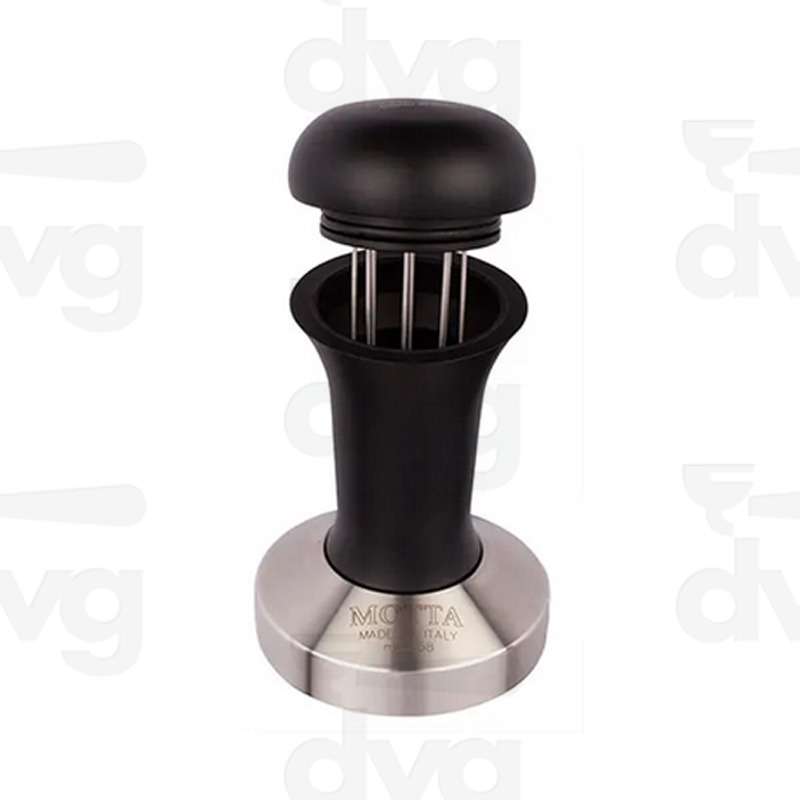 PRESSINO MOTTA NERO BASE INOX D.58MM CON MIXER INTERNO