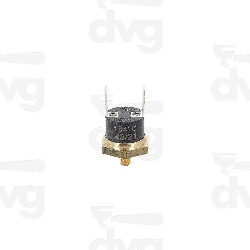 TERMOSTATO 104° RIARMO AUTOMATICO M4X6 FASTON VERTICALE OTTONE