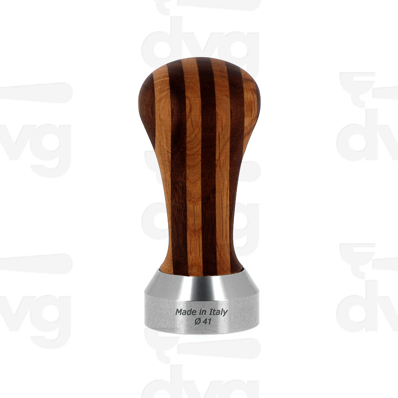 PRESSINO B-WOOD, LEGNO NOCE-ROVERE, BASE INOX PIATTA D.41MM