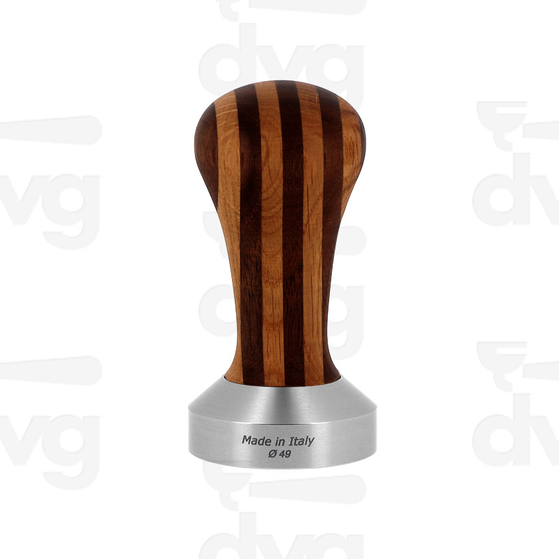 PRESSINO B-WOOD, LEGNO NOCE-ROVERE, BASE INOX PIATTA D.49MM