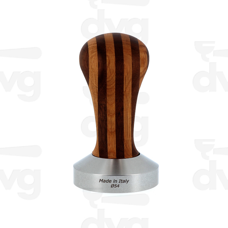 PRESSINO B-WOOD, LEGNO NOCE-ROVERE, BASE INOX PIATTA D.54MM