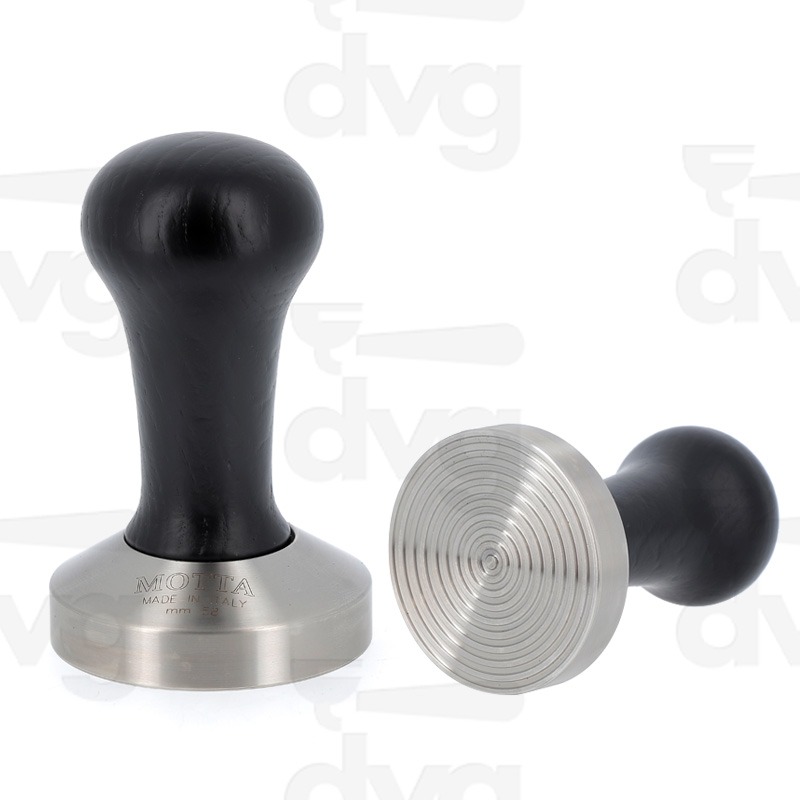 PRESSINO MANICO LEGNO NERO WAVE CON BASE INOX D.58MM - MOTTA