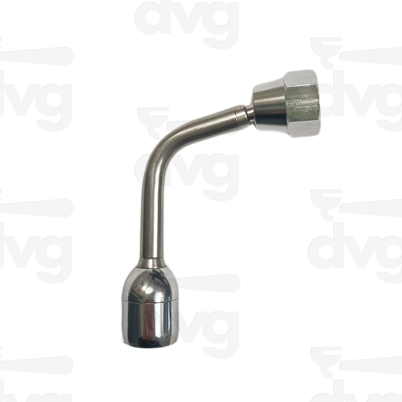 LANCIA ACQUA INOX 1 CURVA D.10 FRANGIACQUA INOX, DADO CONICO CROMATO