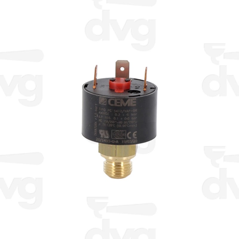 PRESSOSTATO MINI 1,3 BAR 1/4"G DIFFERENZIALE TARABILE (MIN 0,2BAR/MAX 0,8BAR)