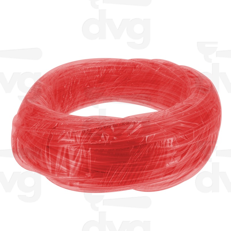 TUBO PVC 4X6 ROSSO, ALIMENTARE - PER DETERGENTE E BRILLANTANTE