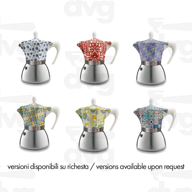 CAFFETTIERA DECOR ROSES 3TZ INOX INDUZIONE