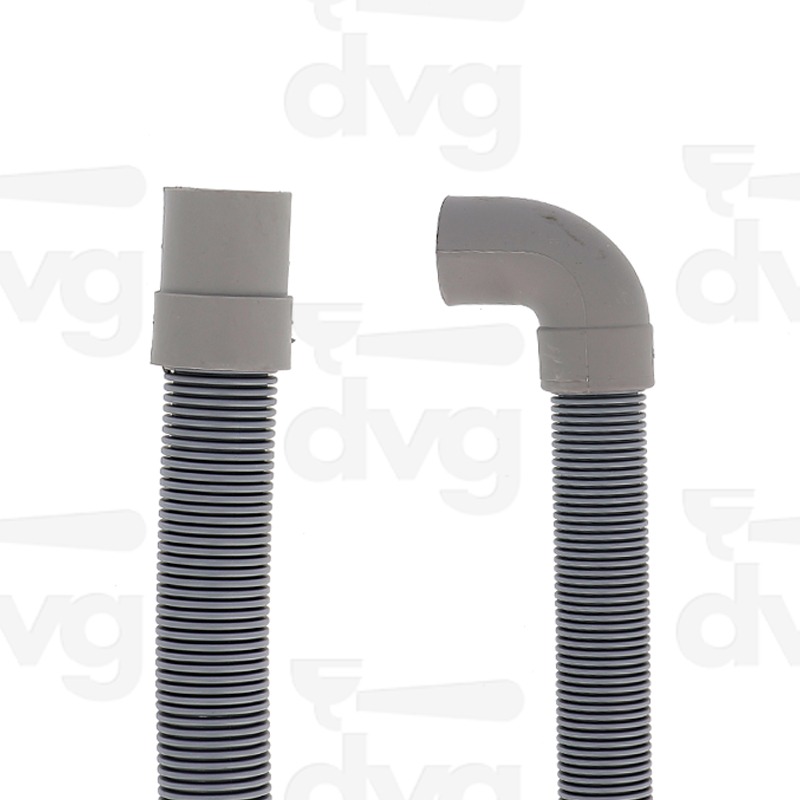 TUBO GRIGIO SCARICO LAVATAZZE CON CURVA D.19MM L.1,5MT