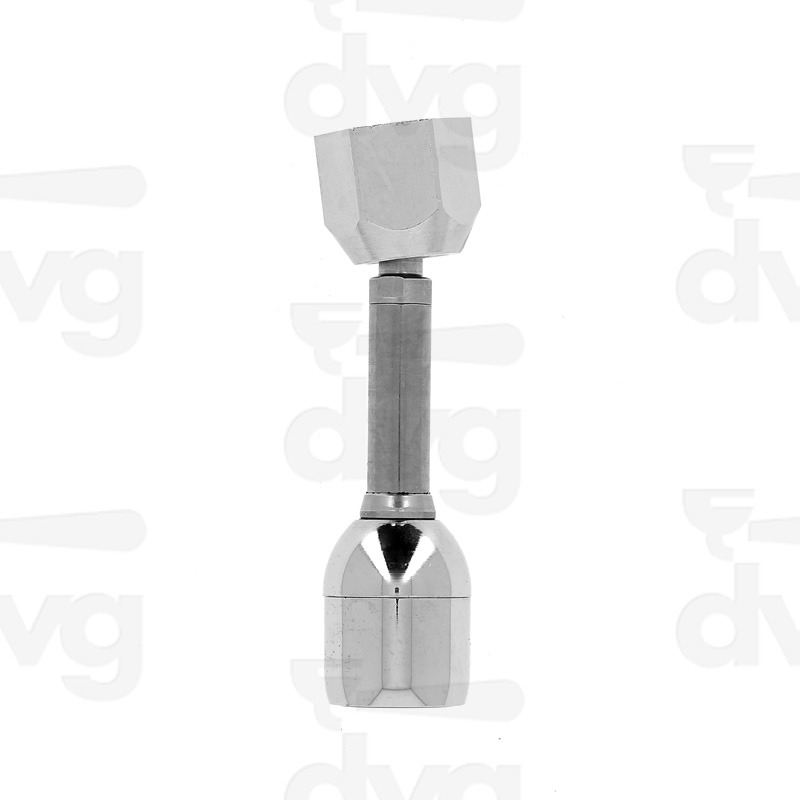 LANCIA ACQUA INOX DRITTA L.TOT=90 MM CON FRANGIACQUA CROMATO E DADO 3/8 CROMATO