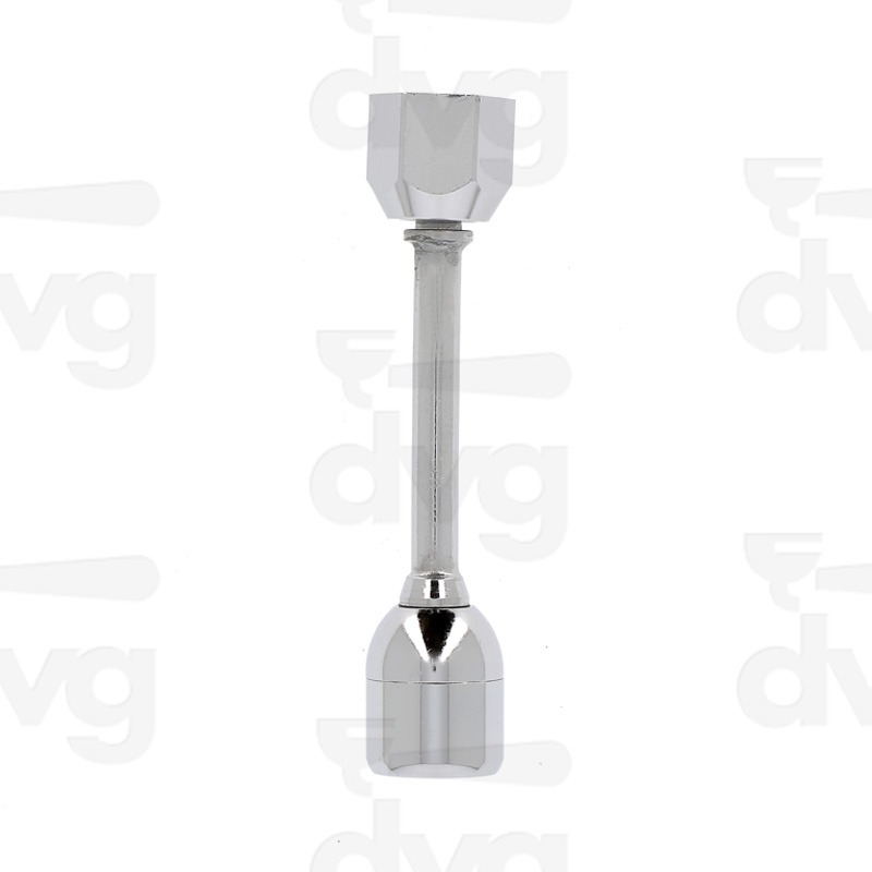 LANCIA ACQUA CROMATA DRITTA LUNGA COMPLETA DI FRANGIACQUA CROMATO E DADO 3/8
