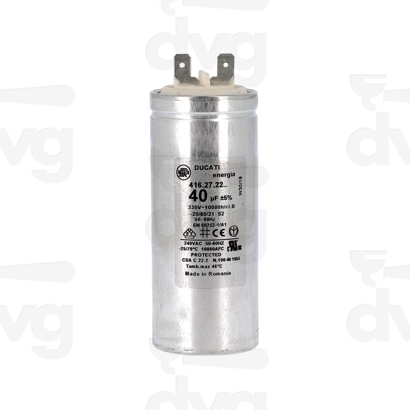 CONDENSATORE 40UF 110V F.S. 6,3 METALLO UL
