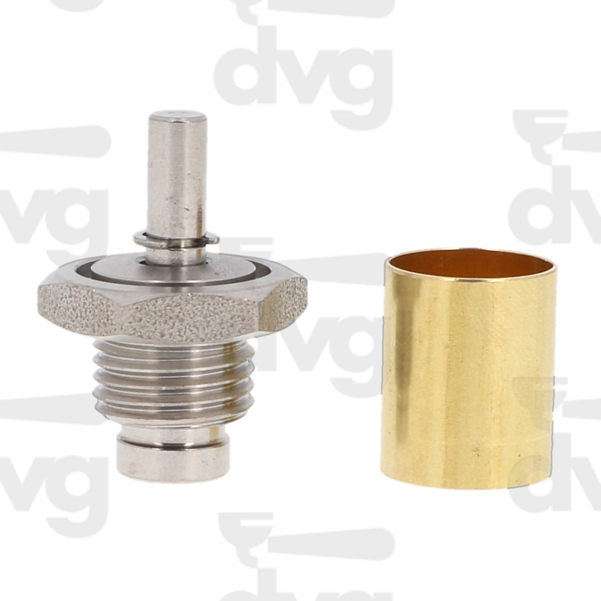 VALVOLA SFIATO TN 1/4 INOX CON DISTANZIALE OTTONE -KIT