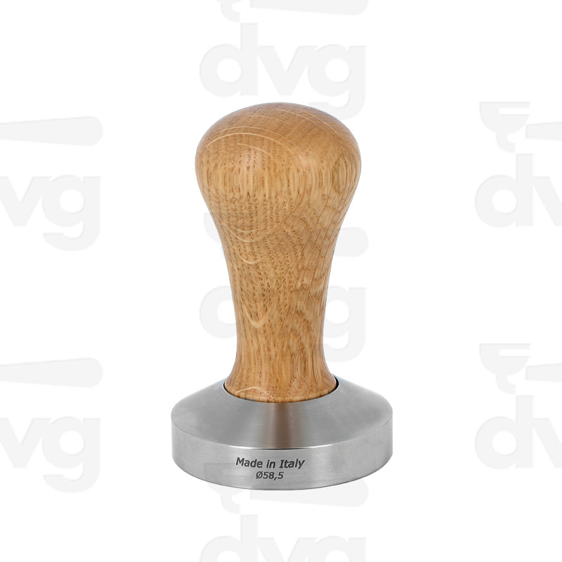 PRESSINO CLASS, LEGNO ROVERE CON BASE INOX D.58,5MM FONDO PIATTO