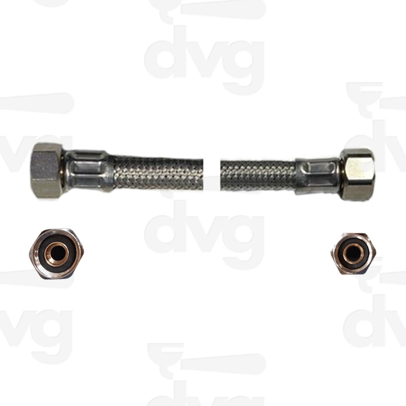 TUBO FLESSIBILE CM.100 3/8F 9/16F SEDE PIANA CON GUARNIZIONE    