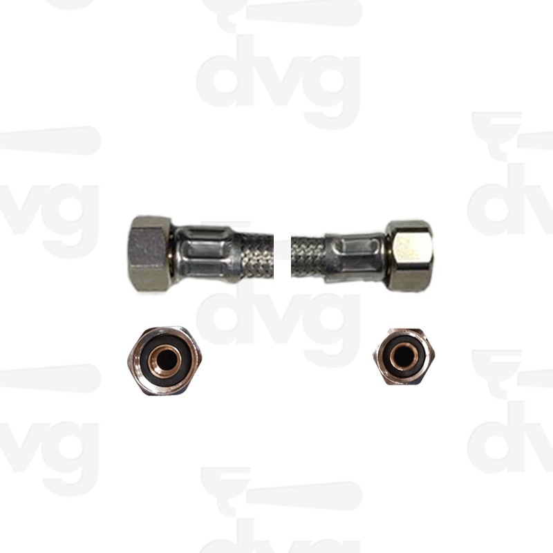 TUBO FLESSIBILE CM.50 3/8F 9/16F SEDE PIANA CON GUARNIZIONE    