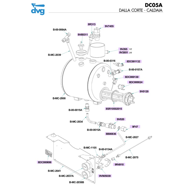 DALLA CORTE - CALDAIA - MOD. MINA