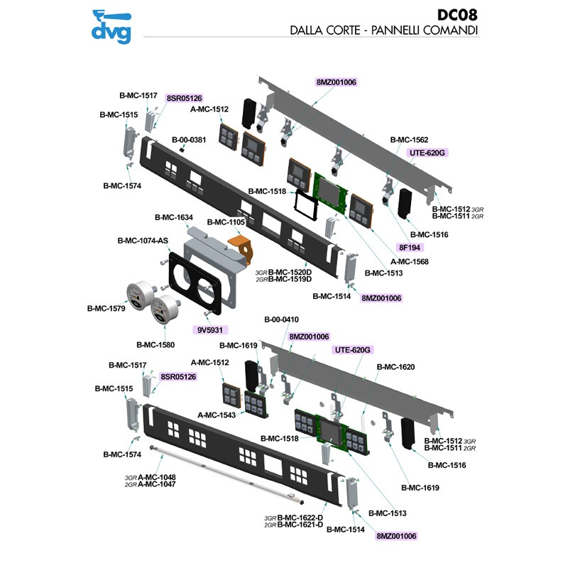 DALLA CORTE - PANNELLI COMANDI - MOD. DC PRO