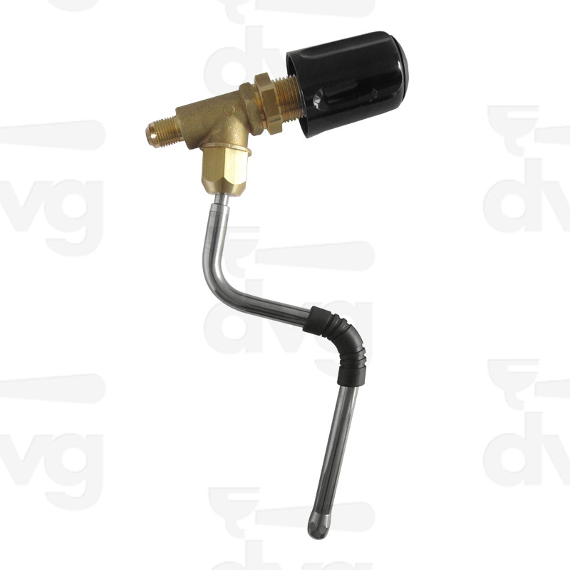 RUBINETTO COMPLETO TUBO INOX  VAPORE INCLINATO