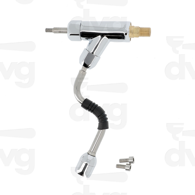 RUBINETTO K7 CON LANCIA ACQUA INOX, FRANGIACQUA CROMATO E VITI