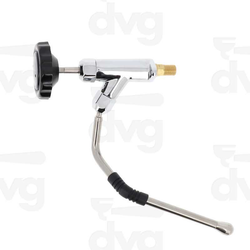 RUBINETTO K7 1/4 CON LANCIA VAPORE INOX DX, D.10 SPRUZZATORE CILINDRICO 4FORI D.1,5 VOLANO E61