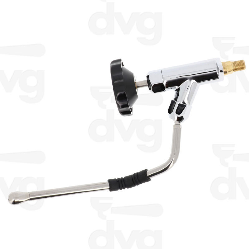 RUBINETTO K7 1/4 CON LANCIA VAPORE INOX SX, D.10 SPRUZZATORE CILINDRICO 4FORI D.1,5 VOLANTINO E61