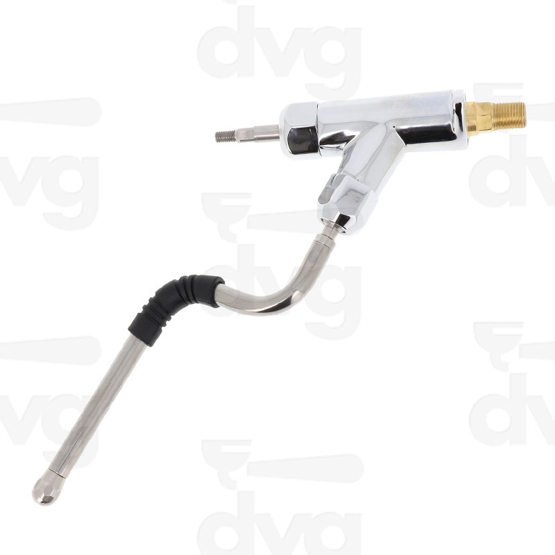RUBINETTO K7 1/4 A LEVA ASTA CORTA CON LANCIA VAPORE INOX, SPRUZZATORE ESFERA 3FORI D.1,2