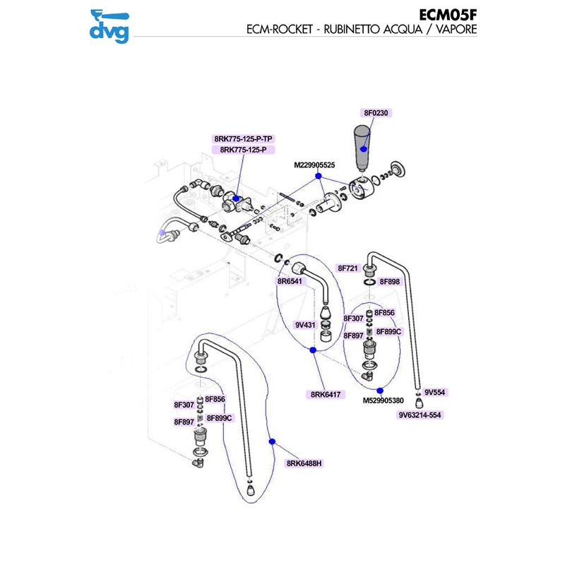 ROCKET / ECM ITALIA - RUBINETTI ACQUA/VAPORE MOD. R9V