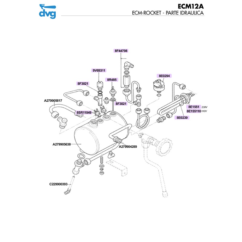 ROCKET / ECM ITALIA - PARTE IDRAULICA MOD. APPARTAMENTO