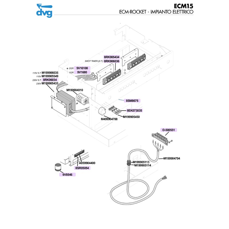 ROCKET / ECM ITALIA - IMPIANTO ELETTRICO MOD. BOXER