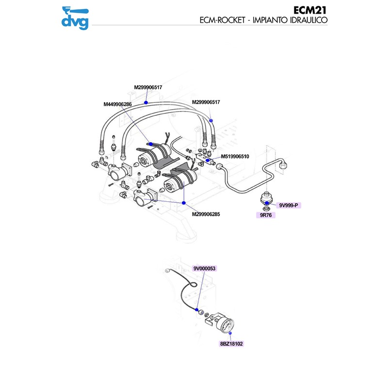 ROCKET / ECM ITALIA - IMPIANTO IDRAULICO MOD. R9V