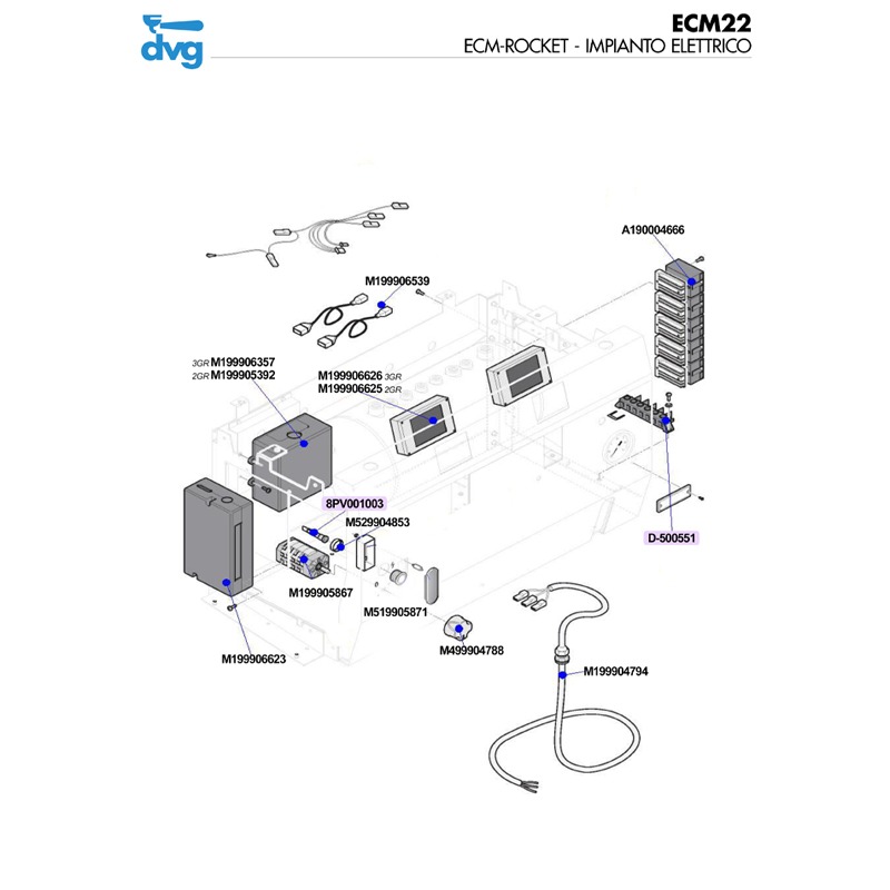 ROCKET / ECM ITALIA - IMPIANTO ELETTRICO MOD. R9V