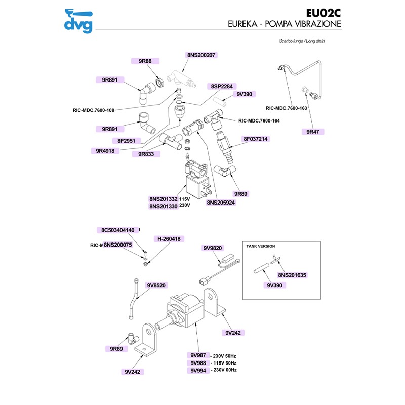 EUREKA - POMPA VIBRAZIONE MOD. COSTANZA PURA