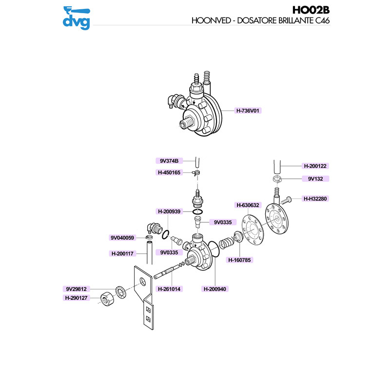 HOONVED - LAVATAZZE MOD. C46 DOSATORE BRILLANTANTE